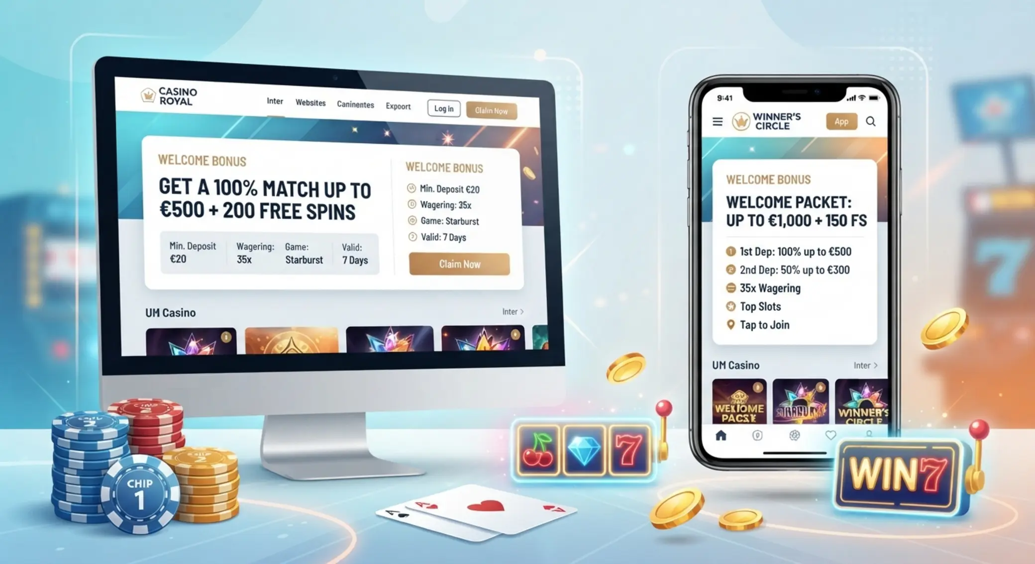 GGbet i Total Casino obok siebie Porównanie dwóch bonusów za rejestrację w kasynie online