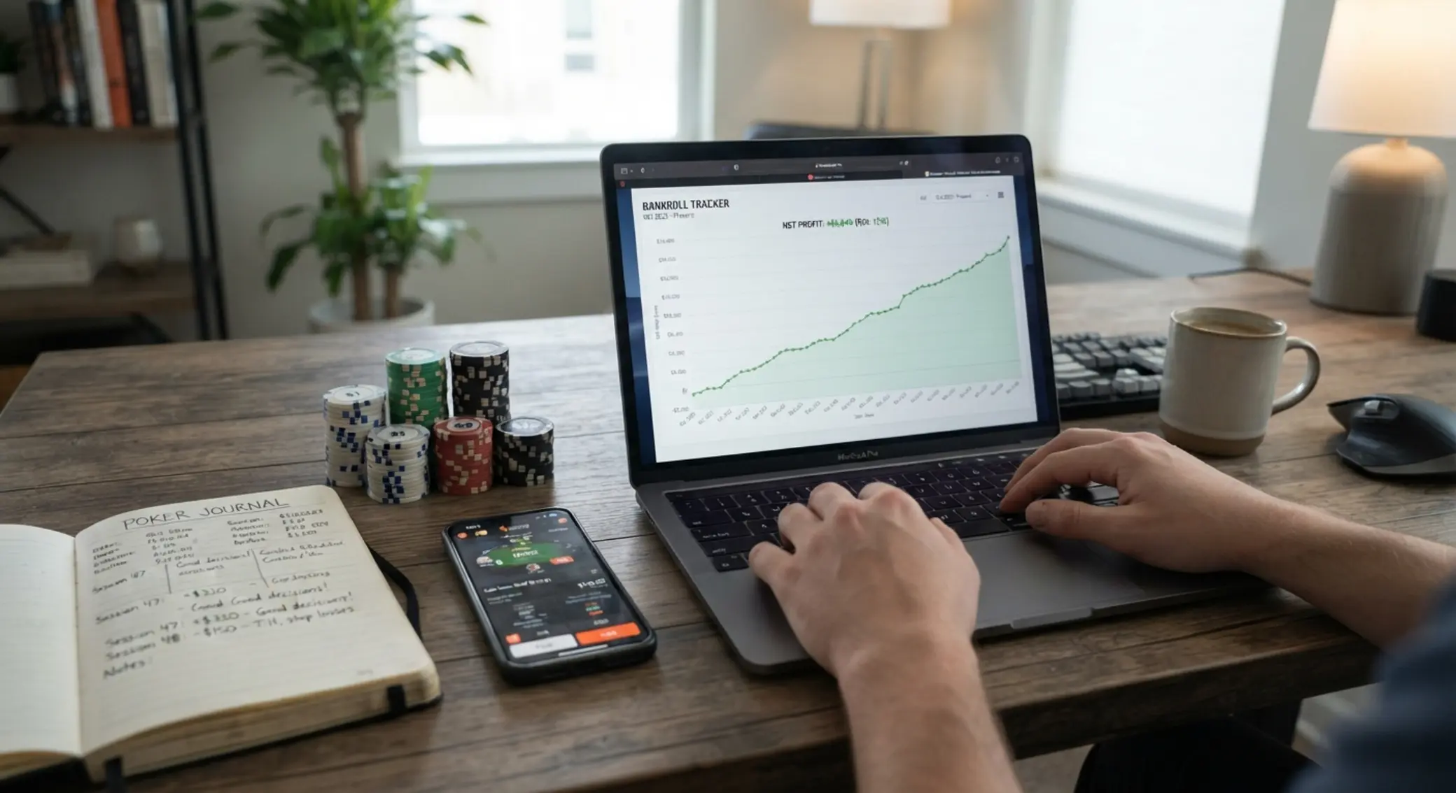 Zarządzanie bankrolem w pokerze online Wizualizacja zarządzania bankrolem w pokerze online